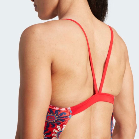 adidas x FARM RIO Swimsuit - Vivid Red/Bliss Pink - NWT - Picture 5 of 6
